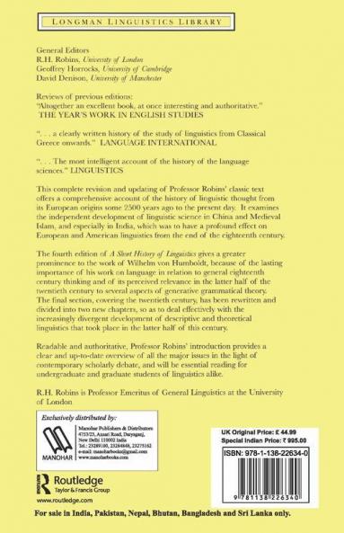 Short History of Linguistics