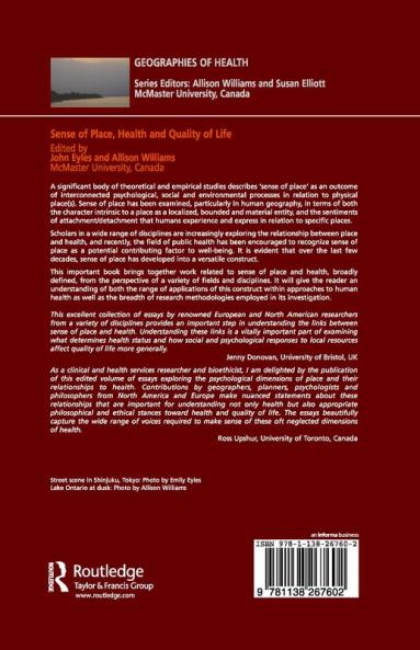 Sense of Place Health and Quality of Life