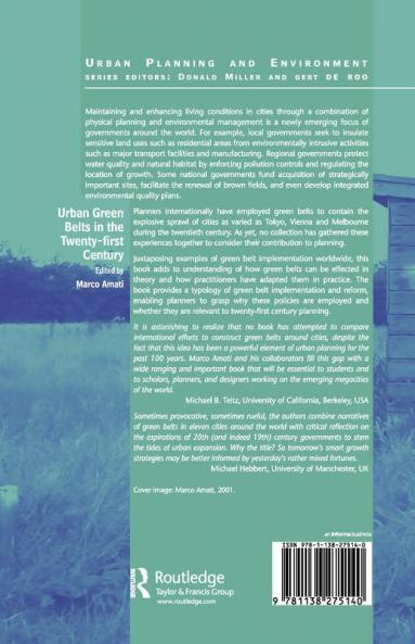 Urban Green Belts in the Twenty-First Century