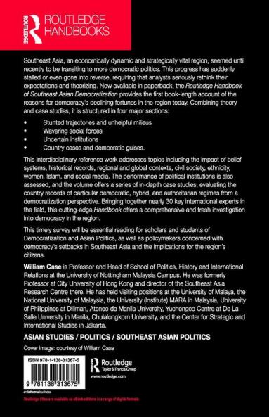 Routledge Handbook of Southeast Asian Democratization