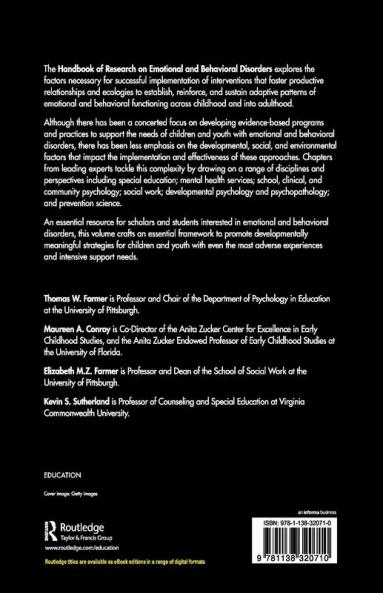 Handbook of Research on Emotional and Behavioral Disorders