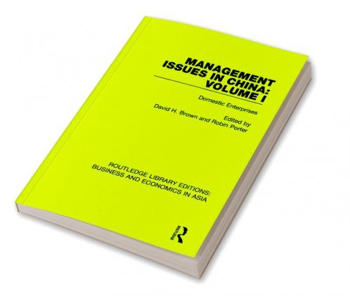 Management Issues in China: Volume 1
