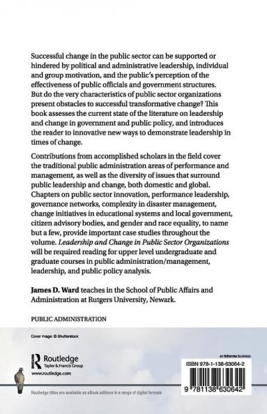 Leadership and Change in Public Sector Organizations
