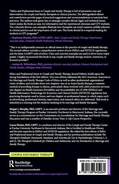 Ethics and Professional Issues in Couple and Family Therapy