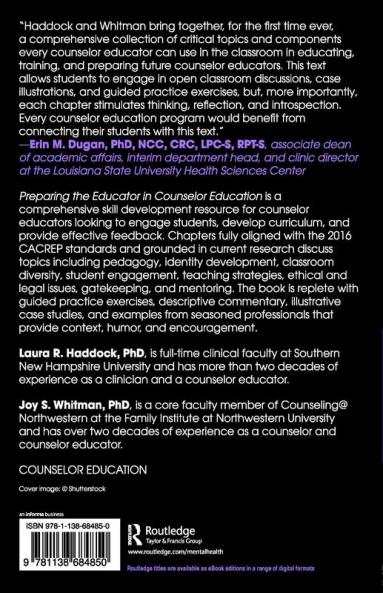 Preparing the Educator in Counselor Education