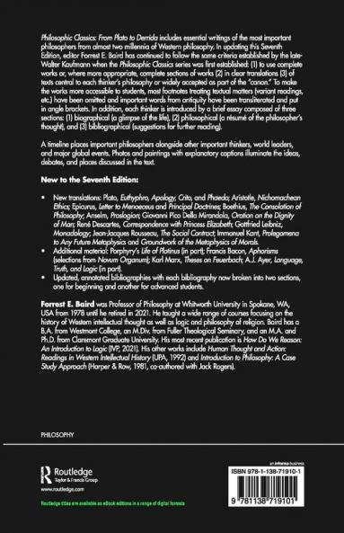 Philosophic Classics: From Plato to Derrida