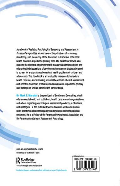 Handbook of Pediatric Psychological Screening and Assessment in Primary Care
