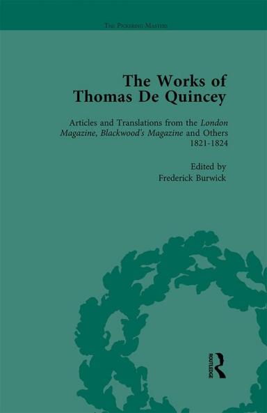 Works of Thomas De Quincey Part I Vol 3