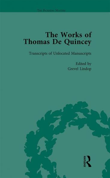 Works of Thomas De Quincey Part III vol 21