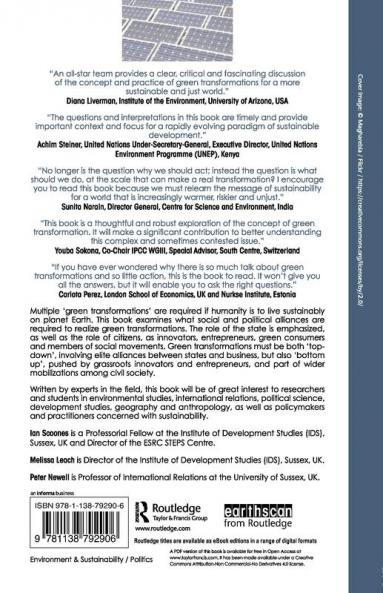 Politics of Green Transformations