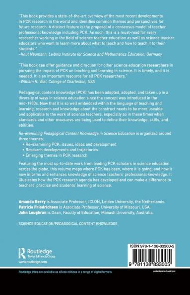 Re-examining Pedagogical Content Knowledge in Science Education