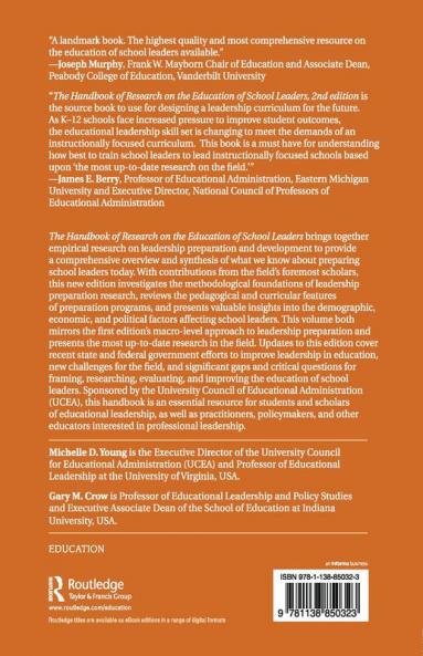 Handbook of Research on the Education of School Leaders