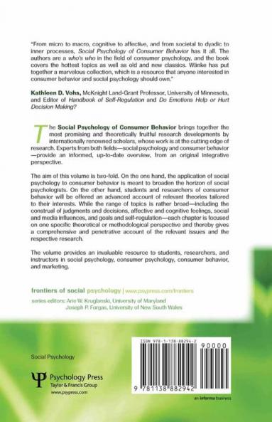 Social Psychology of Consumer Behavior
