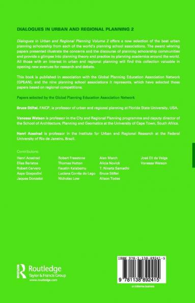 Dialogues in Urban and Regional Planning