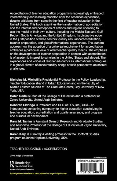 Teacher Quality and Teacher Education Quality