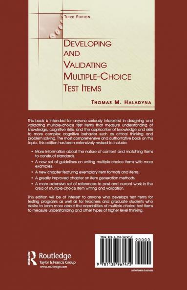 Developing and Validating Multiple-choice Test Items