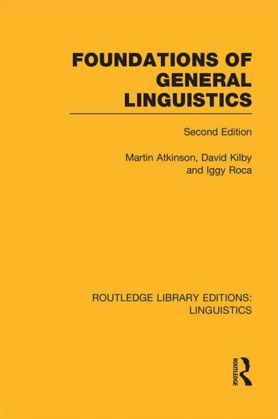 Foundations of General Linguistics (RLE Linguistics A