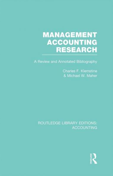 Management Accounting Research (RLE Accounting)