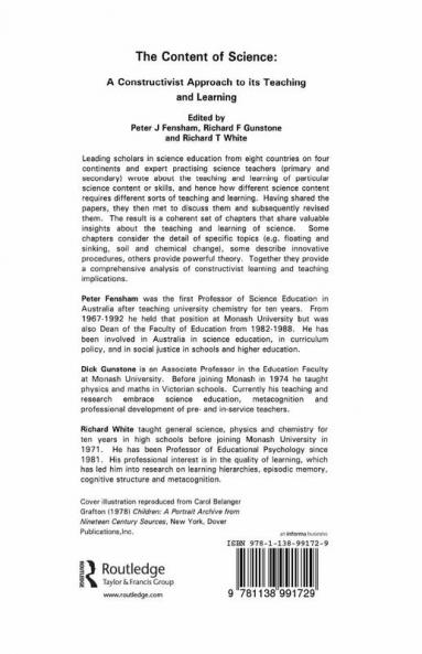 Content of Science: A Constructive Approach to Its Teaching and Learning