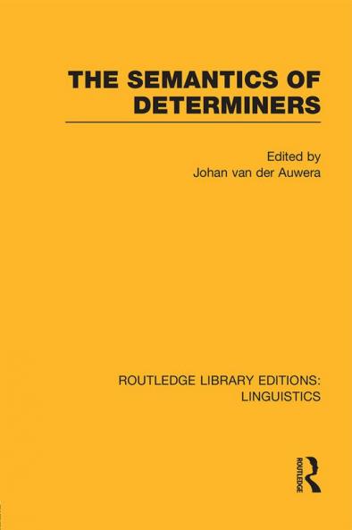 Semantics of Determiners