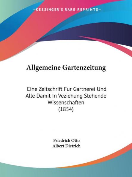 Allgemeine Gartenzeitung