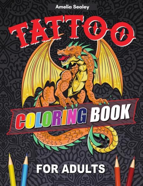 Tattoo Coloring Book For Adults