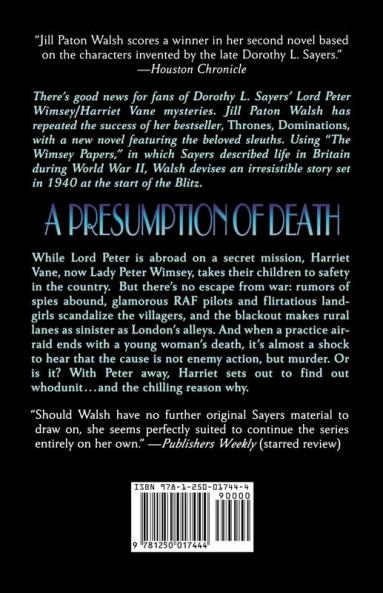A Presumption of Death: A Lord Peter Wimsey/Harriet Vane Mystery: 2 (Lord Peter Wimsey/Harriet Vane 2)
