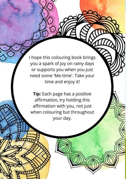 30 DAYS OF AFFIRMATIONS - COLOURING BOOK