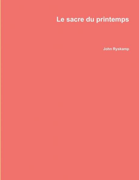 Le sacre du printemps