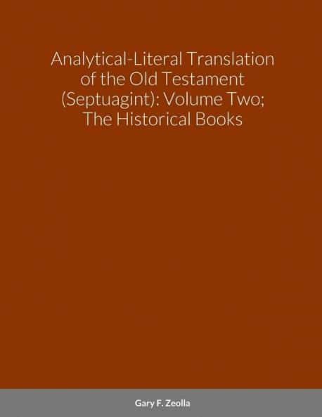 Analytical-Literal Translation of the Old Testament (Septuagint)