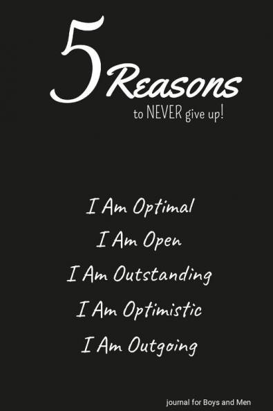 5 Reasons to NEVER give up! I Am Optimal I Am Open I Am Outstanding I Am Optimistic I Am Outgoing