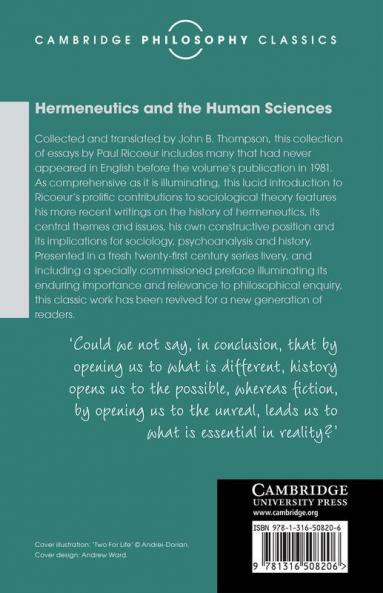 Hermeneutics and the Human Sciences