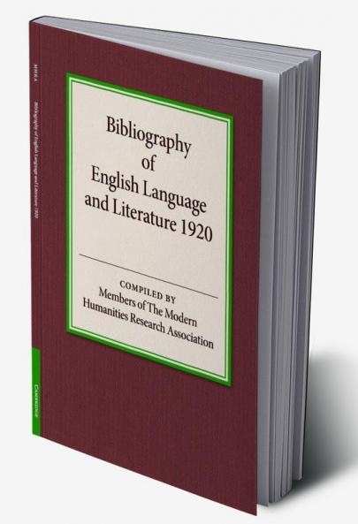 Bibliography of English Language and Literature 1920