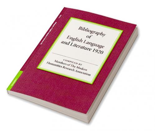 Bibliography of English Language and Literature 1920