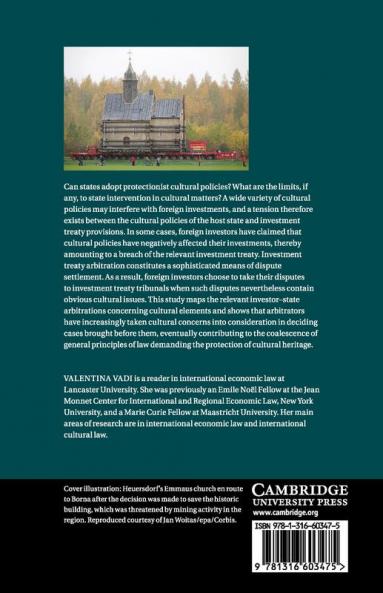 Cultural Heritage in International Investment Law and Arbitration