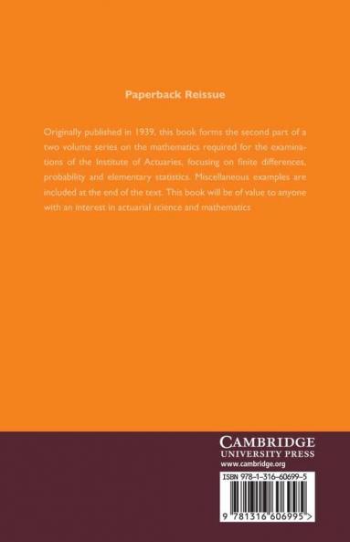 Mathematics for Actuarial Students
