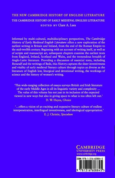 The Cambridge History of Early Medieval English Literature