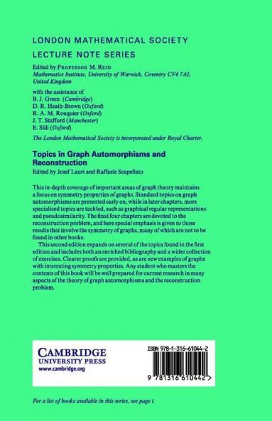 Topics in Graph Automorphisms and Reconstruction
