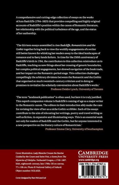 Ann Radcliffe Romanticism and the Gothic
