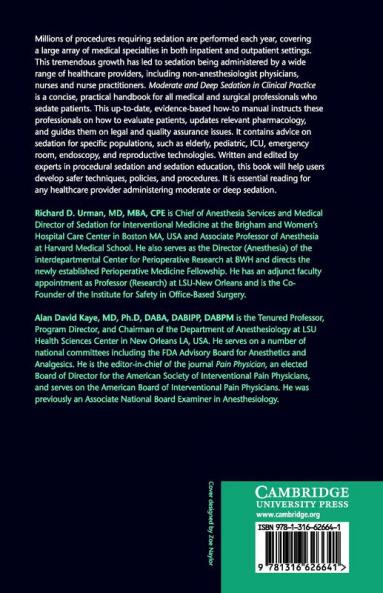 Moderate and Deep Sedation in Clinical Practice