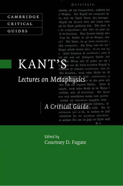 Kant's Lectures on Metaphysics