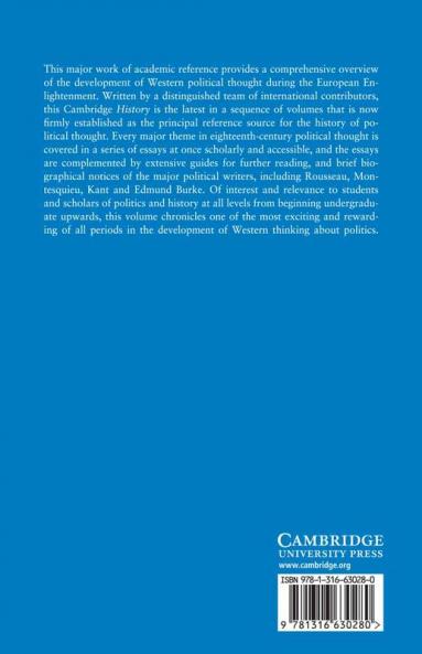 The Cambridge History of Eighteenth-Century Political Thought
