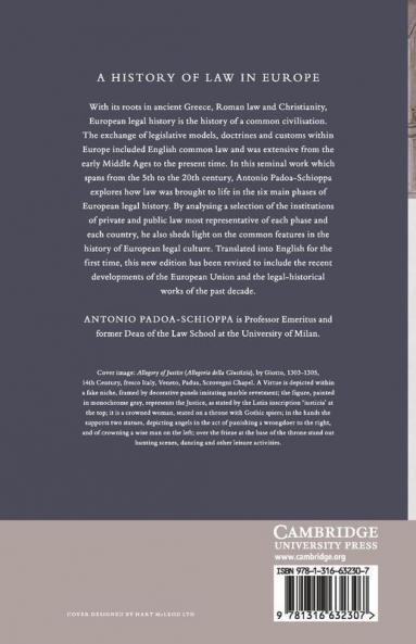 A History of Law in Europe