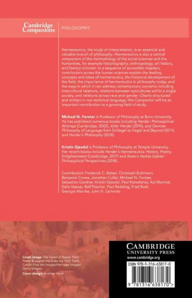 The Cambridge Companion to Hermeneutics