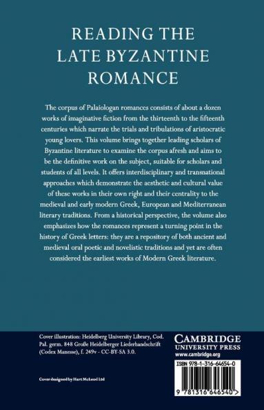 Reading the Late Byzantine Romance