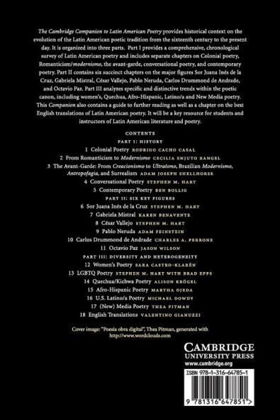 The Cambridge Companion to Latin American             Poetry