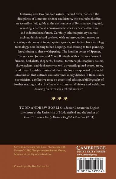 Literature and Nature in the English Renaissance