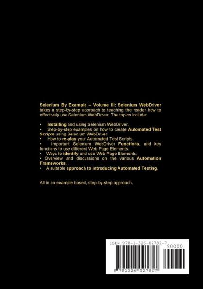 Selenium By Example - Volume III