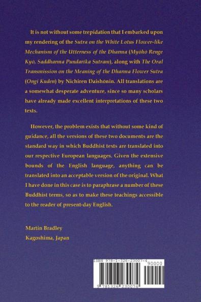 THE DHARMA FLOWER SUTRA (Lotus Sutra) SEEN THROUGH THE ORAL TRANSMISSION OF NICHIREN [I]