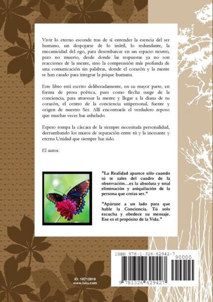 Vivencias en la Intemporalidad palabras dictadas desde la Nada